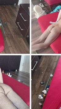 Lick Wife's Pussy Until Orgasm. Amateur Couple Has Crazy Sex in the Bedroom.