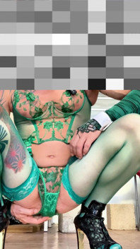 Cute Femboy Very Sexy Stocking Lingerie Showing His Panties Outside