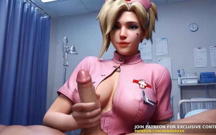 3D-Hentai Games: 3D animace: Overwatch - Mercy Sestra Uniforma speciální péče v nemocnici...
