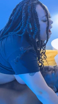 Blue Light Seduction: Angel & Jigga's Sensual Fuckfest