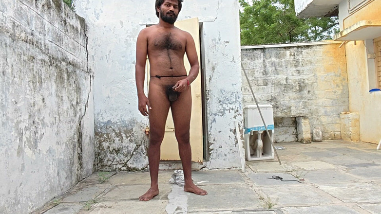 KUMBHA MANOJ KUMAR: Washing the Bathroom in Xhard Village
