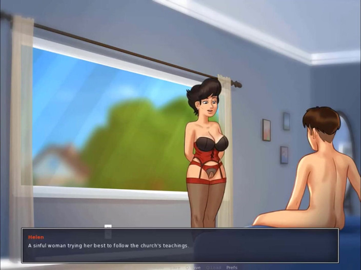 Cartoon Play: Summertime saga teil 202 - fick haarschnitt-milf in rotem korsett