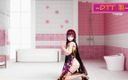 Smixix: Honkai impact raiden mei роздягни танцювальний хентай mmd 3d - червоне волосся, колір редагування smix
