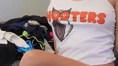 Hooters Stepmom in Pantyhose Demands a Foot Massage - MILF Stella Freebie