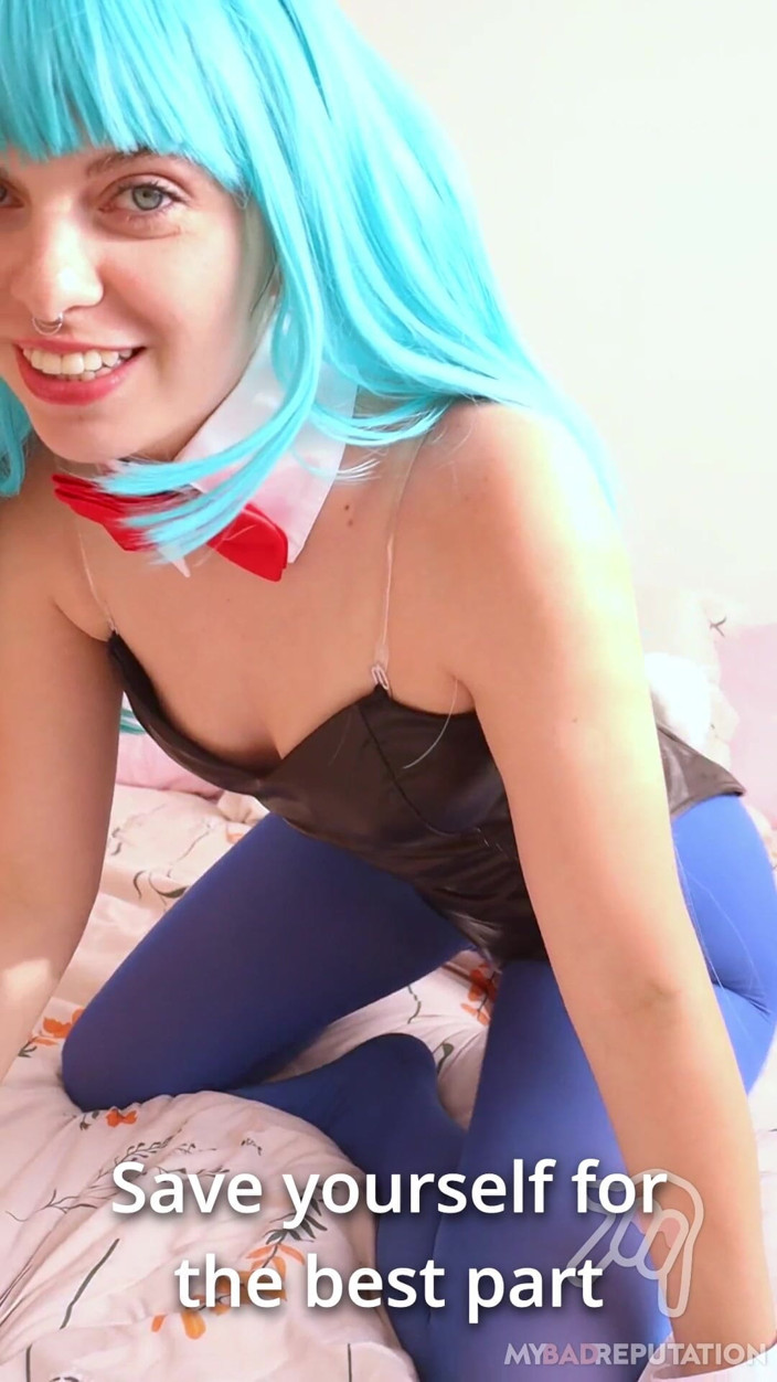 My bad reputation: Bunnygirl Bulma Cosplay JOI. Orgasmo Anal