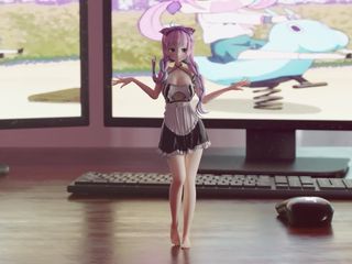 Mmd anime girls: Mmd R-18 cô gái anime khiêu vũ gợi cảm (clip 106)