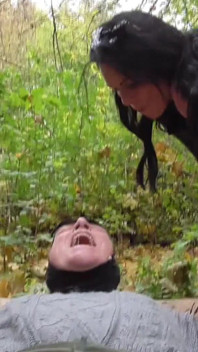 Slave Quasimodo Spitting Outdoor by German Proll Doms