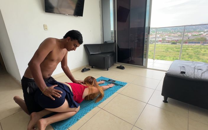 LILY_PUP: I Help My Sexy Latina Stepsister with Her Yoga Exercises,...