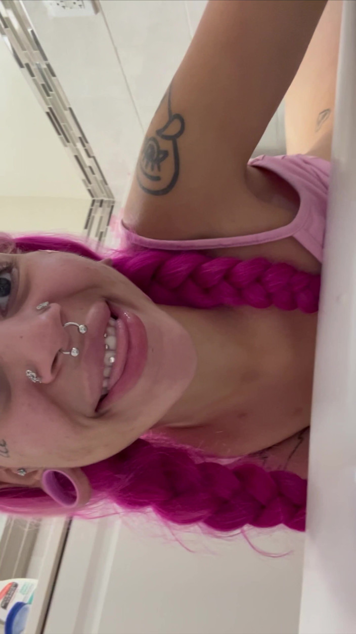 Nali Marie: Rubbing Pussy Juice on the Toilet Then Licking It up...