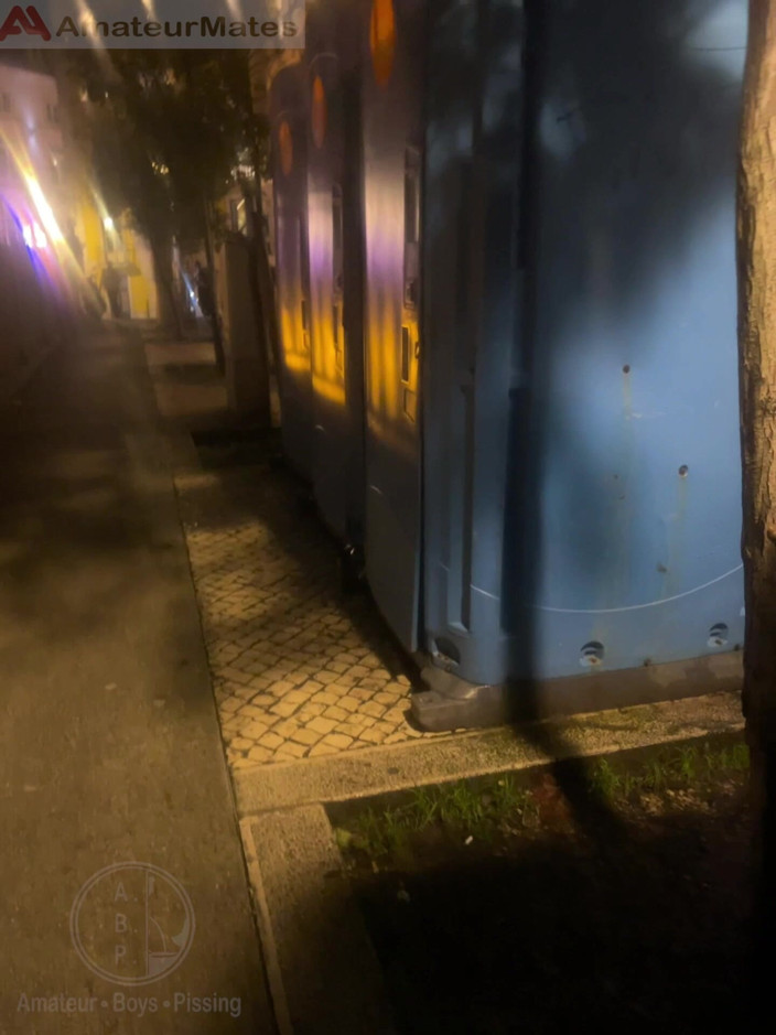 AmateurBoysPissing: Amatérský chlapec otevře pouliční veřejné toalety, přistihne svého zrzavého kamaráda...