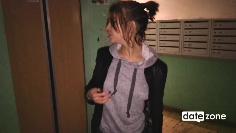 Datezone: Blowjob in elevator then quickie on stairs