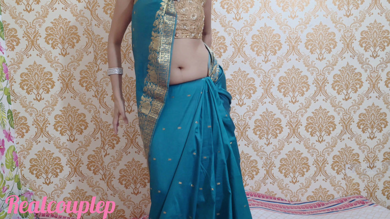 Bplove: Indische hete mooie Bhabhi Saree romantiek en neuken