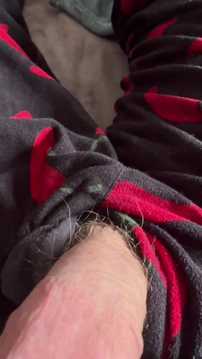 Gay Soldier Stuff: Army Specialist Jerking off in His Flannel Pajamas and Wearing...
