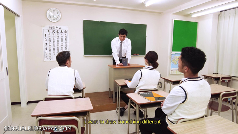 SRJapan: Teacher and Student Strip Naked in Class