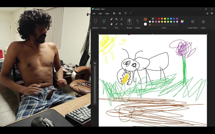 NANDgasm: Yarağımı okşuyorken karınca çizmeye çalışırken bilgisayar ekranımı paylaşıyorum