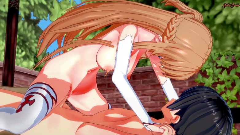 Hentai Smash: Kirito šuká Asunu a stříká do její kundičky - Art Online Hentai.