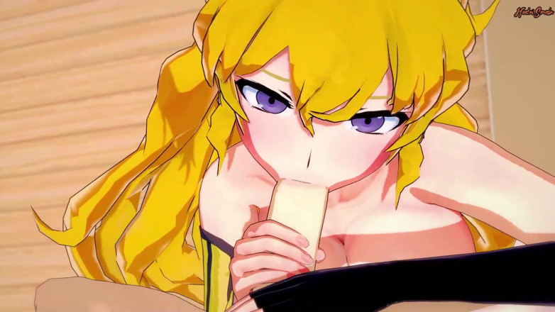 Hentai Smash: Yang xiao long nyepong kontol sampai tenggorokan dan telan sperma -...