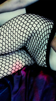 I Smash Amanda Plz in Black Fishnet Bodysuit