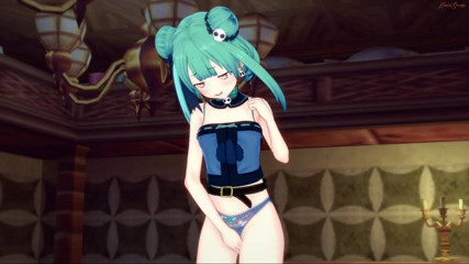 Hentai Smash: Rushia vingert haar poesje totdat ze een orgasme krijgt
