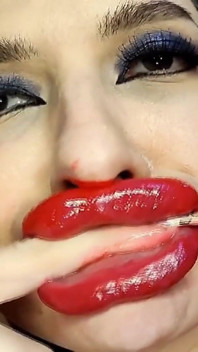 Huge Pouty Bimbo Lips Giantess