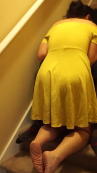 Vicki Verona and Bones Montana fuck in the laundry room during party