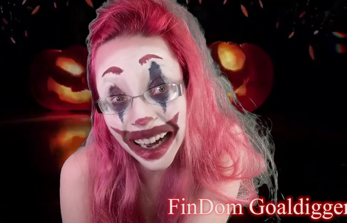 FinDom Goaldigger: Des couilles d'Halloween se font couper