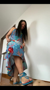 Cock Crush 7 - Goddess Kiffa in Sexy Blue Schutz Sandals 7