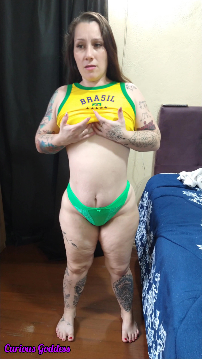 Adrian And Curious: Curious Goddess - Brazilian MILF Big Ass Hairy Pussy Masturbation