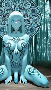 Futanari entrega motorista de pilha intenso para mulher bonita na floresta de bambu