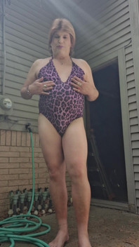 My New Purple Leopard Bathing Suit!