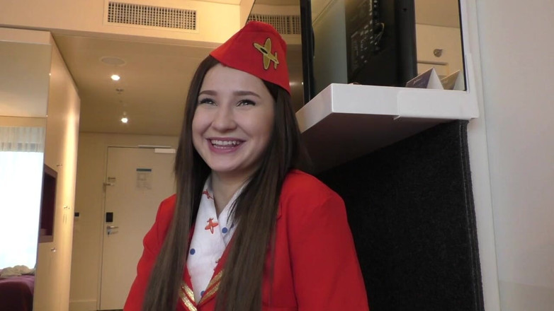 FakeflightAgent: Russian Teen Air Hostess Cherry Creampied