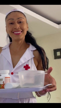 Latina Nurse Takes Your Mind off Your Injured Ankle