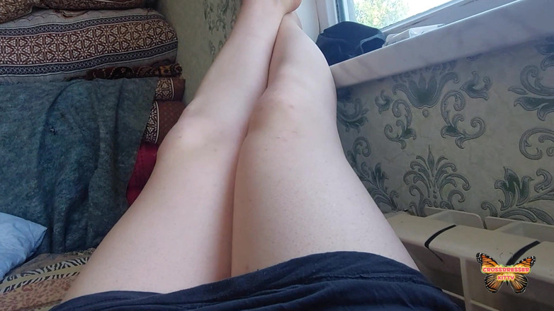 Kitty_Cross: Nogi Cute Femboy Smooth Sexy Butt White Crossdresser Sissy Ladyboy