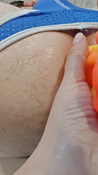 アナル注射。