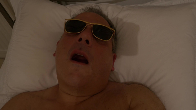 George Rex Solo: POV Nude Jerk off in Bed Wearing Sunglasses and Yawning