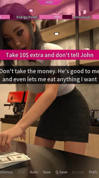 Inocencia o efectivo: chica caliente encontró trabajo en una cafetería - episodio 3