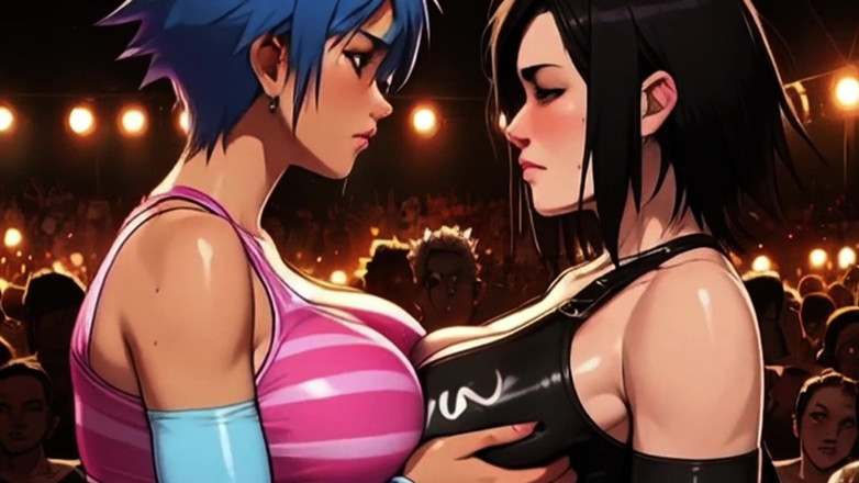 Spicy Toons: MILfs mit dickem arsch werden in einer mosh-Grube gefickt