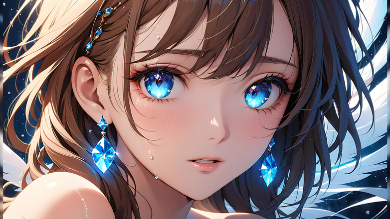 LustRender: Émotion irréelle - une fille ai aux larmes éclatantes dans un gros...