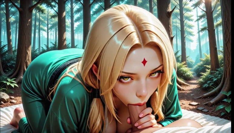 Sdanimacionescol: Tsunade Jiraiya Wild Sex in Forest and Onsen Blowjob Deep...