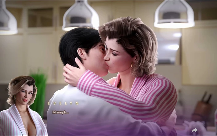 Naughty gameplays: Kissing His Beautiful Sexy MILF Landlady Then She Shows Her...