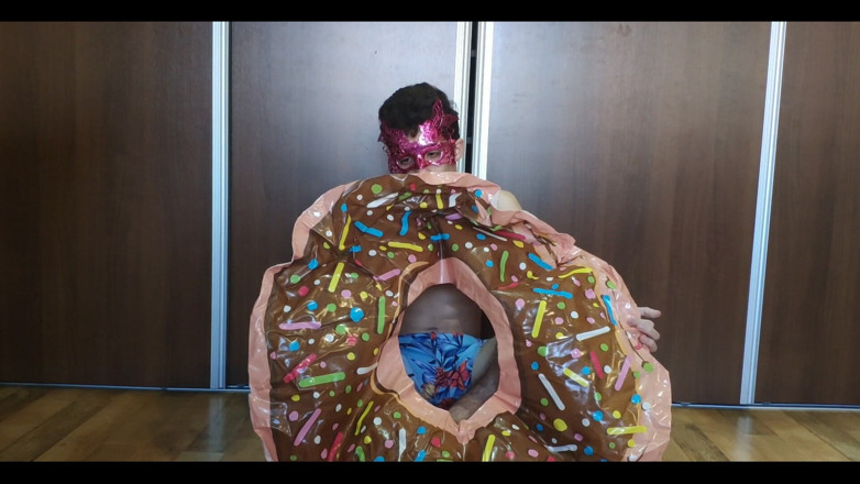 Floatie Boy: Blowing up My Inflatable Donut Fast!