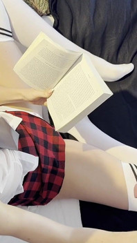 Long Legs Hottest Sexy Blonde in School Uniform Skirt and Over Knee Socks Empties Big Balls of a Big Dick Guy