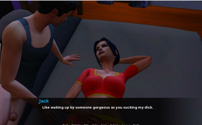 XXX Games Bunk: Insimology - Gameplay - Roleplay - Saree -desi Maid Fucks Owner Stepson in Bed