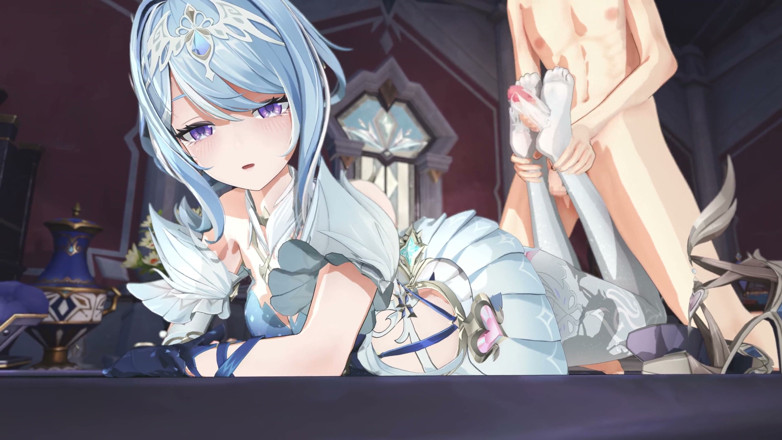 NSFWOtaku: Genshin Impact - Odette Passionate Sex Scene - 3D Hentai Animation