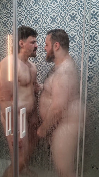 Big Bear Gets Into My Shower and Ends up Fucking My Fat and Hairy Ass