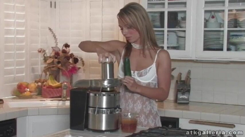 ATK Fans (Solo): Masturbating on the kitchen bench with a cucumber