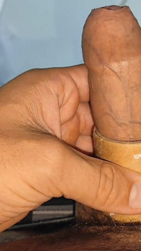 Cock Ring Inflating the Dick in Second and Gets Stuck.