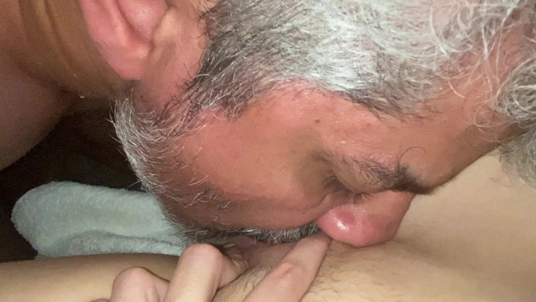 Jollyfuckingoldman: Stepdaughter Fucks My Face with Her Pink Pussy