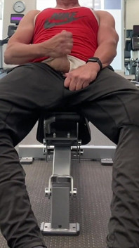 Jockdad87 Hotel Gym Jerk and Cum Part 2