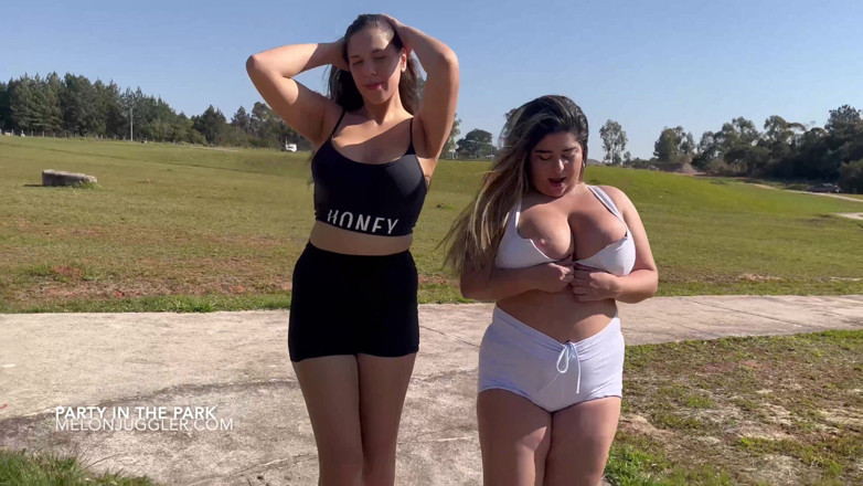 Busty BBW Latinas: 공원에서 섹스하는 거유 비 레즈
